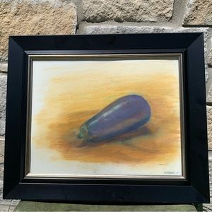 Eggplant Pastel Still life Signed McDonough ‘01